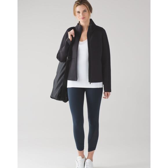 Lululemon Jacket Womens 4 Black Going Places Knit Full Zip Pockets - Picture 5 of 13
